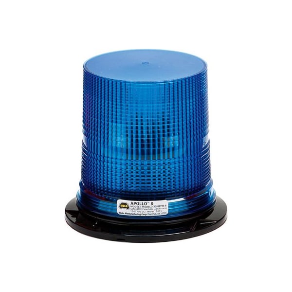 Wolo Wolo LED Permanent Mount Or 1" Npt Pipe Mount Warning Light, Blue Lens - 3085Ppm-B 3085PPM-B - main